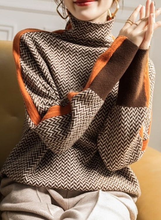 Martina - Sweter z wysokim kołnierzem